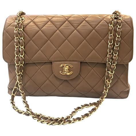 vintage chanel bag brown|authentic pre owned chanel bags.